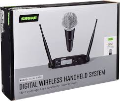 Shure - GLXD24R/SM58 - Dual Band Pro Digital Wireless Microphone System for Church, Karaoke, Vocals - 12-Hour Battery Life, 30m Range | SM58 Handheld Vocal Mic, Single Channel Receiver